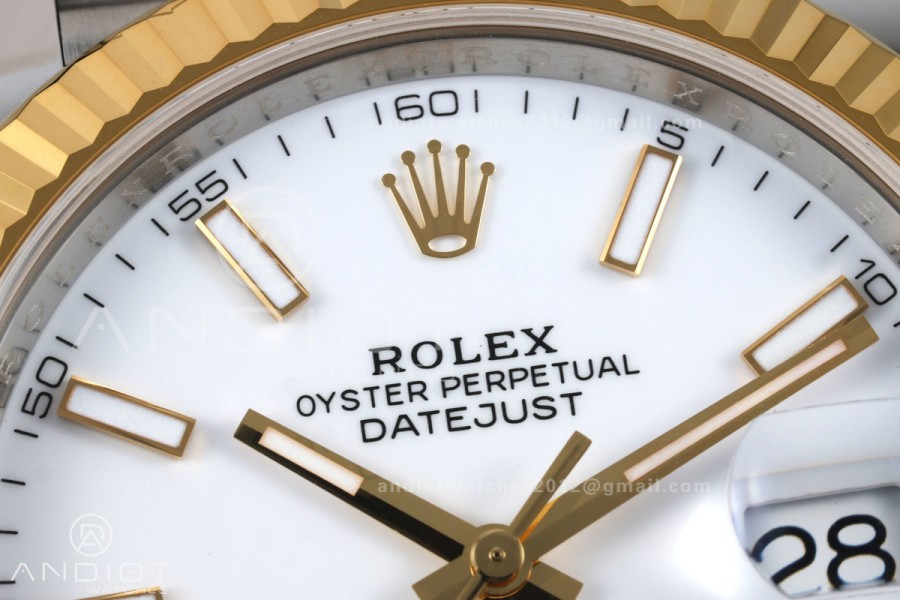 DateJust 41 126333 904L SS/YG VF 1:1 Best Edition White Stick Dial on Jubilee Bracelet DD3235