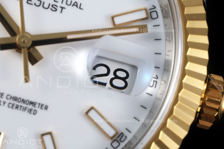 DateJust 41 126333 904L SS/YG VF 1:1 Best Edition White Stick Dial on Jubilee Bracelet DD3235