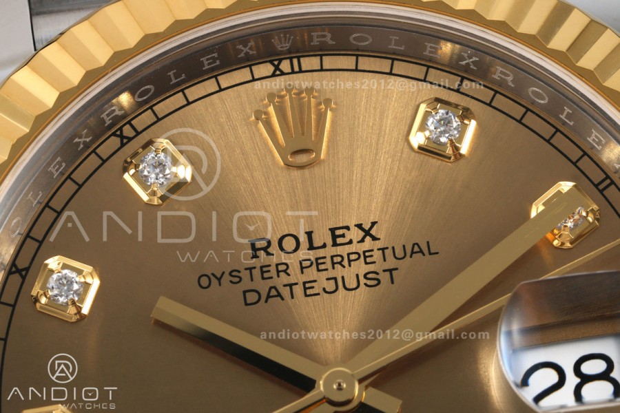 DateJust 41 126333 904L SS/YG VF 1:1 Best Edition YG Diamonds Dial on Jubilee Bracelet DD3235