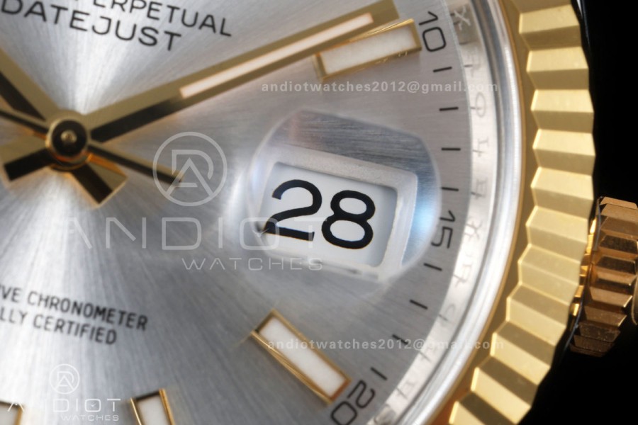 DateJust 41 126333 904L SS/YG VF 1:1 Best Edition Silver Stick Dial on Jubilee Bracelet DD3235