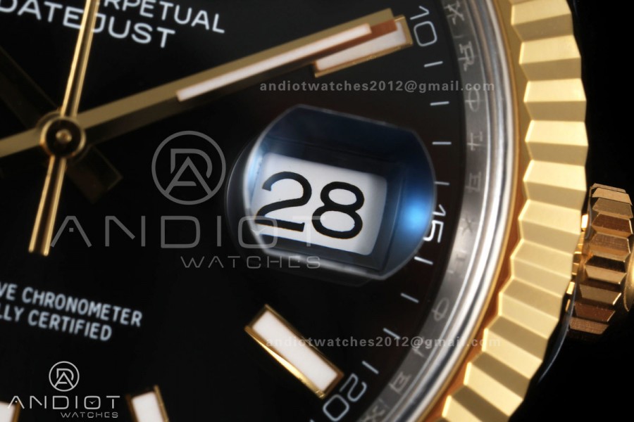 DateJust 41 126333 904L SS/YG VF 1:1 Best Edition Black Stick Dial on Jubilee Bracelet DD3235