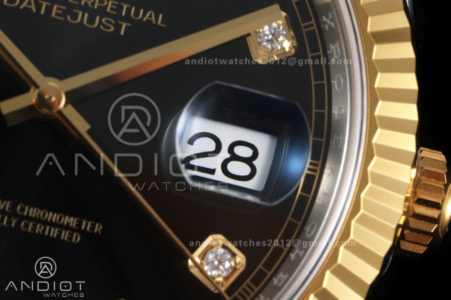 DateJust 41 126333 904L SS/YG VF 1:1 Best Edition Black Diamonds Dial on Jubilee Bracelet DD3235