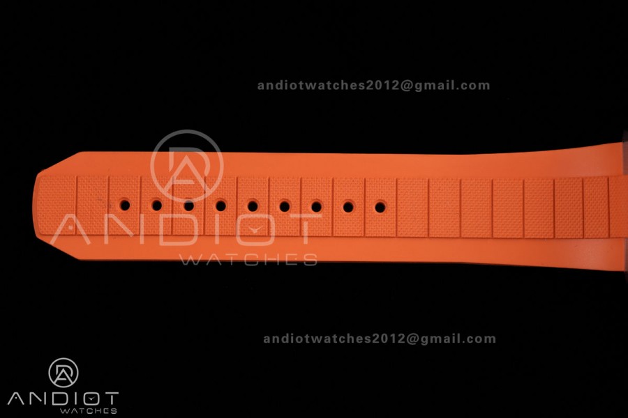 Planet Ocean 600M 42mm SS VS+F 1:1 Best Edition Black Dial Orange Bezel on Orange Rubber Strap A8912