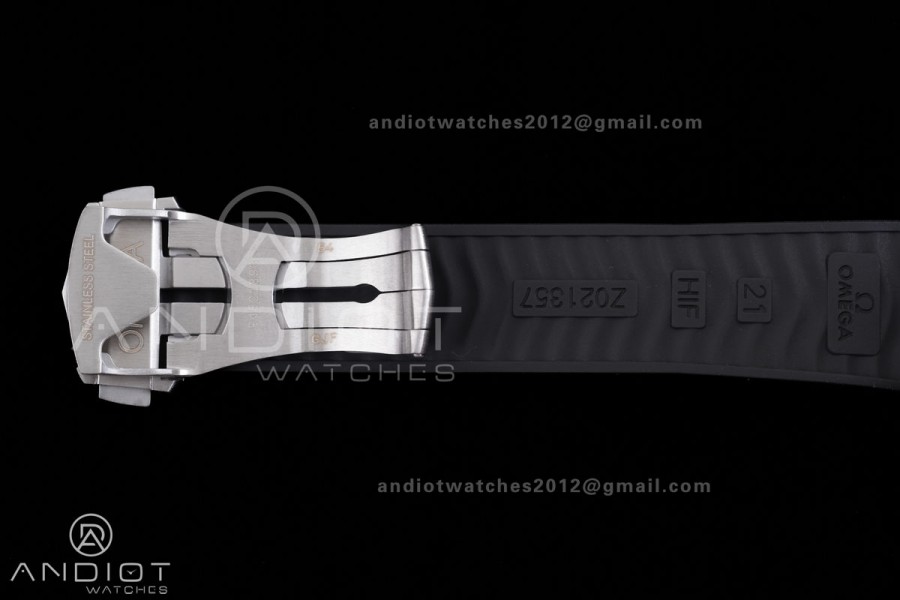 Planet Ocean 600M 42mm SS VS+F 1:1 Best Edition Black Dial Orange Bezel on Black Rubber Strap A8912