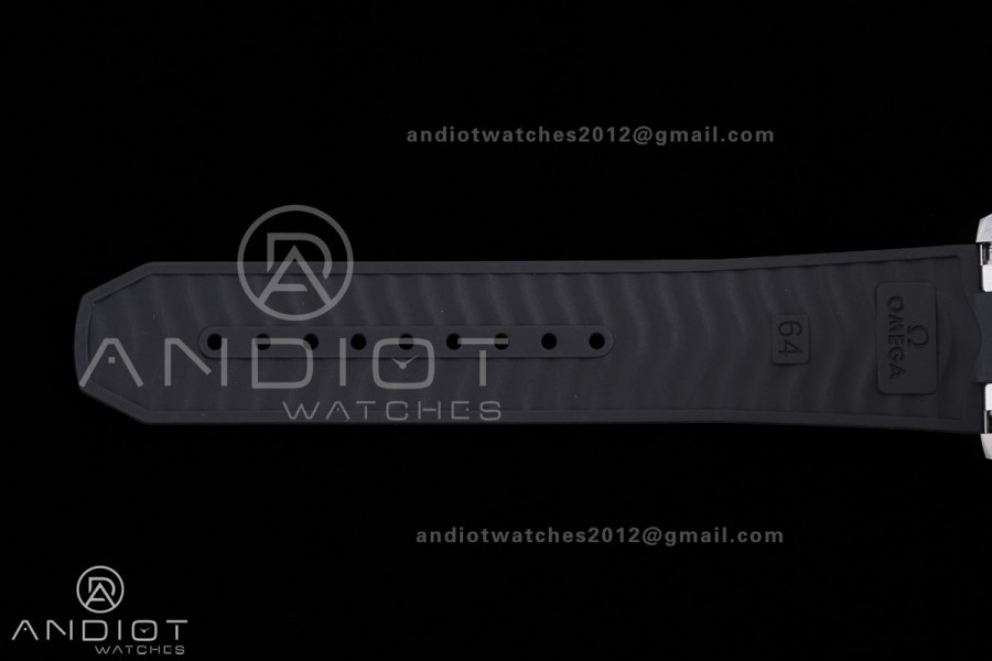 Planet Ocean 600M 42mm SS VS+F 1:1 Best Edition Black Dial Blue Bezel on Black Rubber Strap A8912