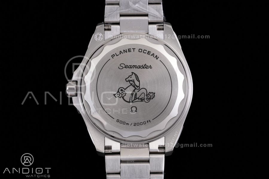 Planet Ocean 600M 42mm SS VS+F 1:1 Best Edition Black Dial Orange Bezel on SS Bracelet A8912