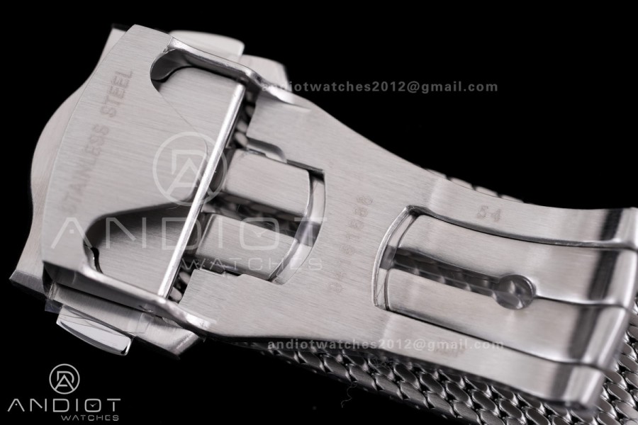 Seamaster Diver 42mm Titanium Bezel SS VSF Best Edition Gray Dial On SS Mesh Bracelet Super Clone 8806