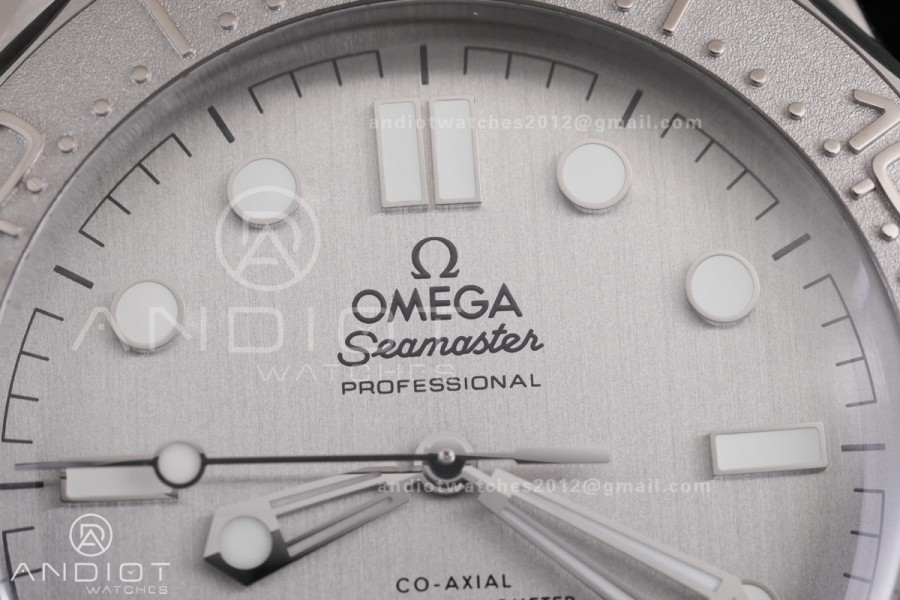 Seamaster Diver 42mm Titanium Bezel SS VSF Best Edition Gray Dial On SS Mesh Bracelet Super Clone 8806