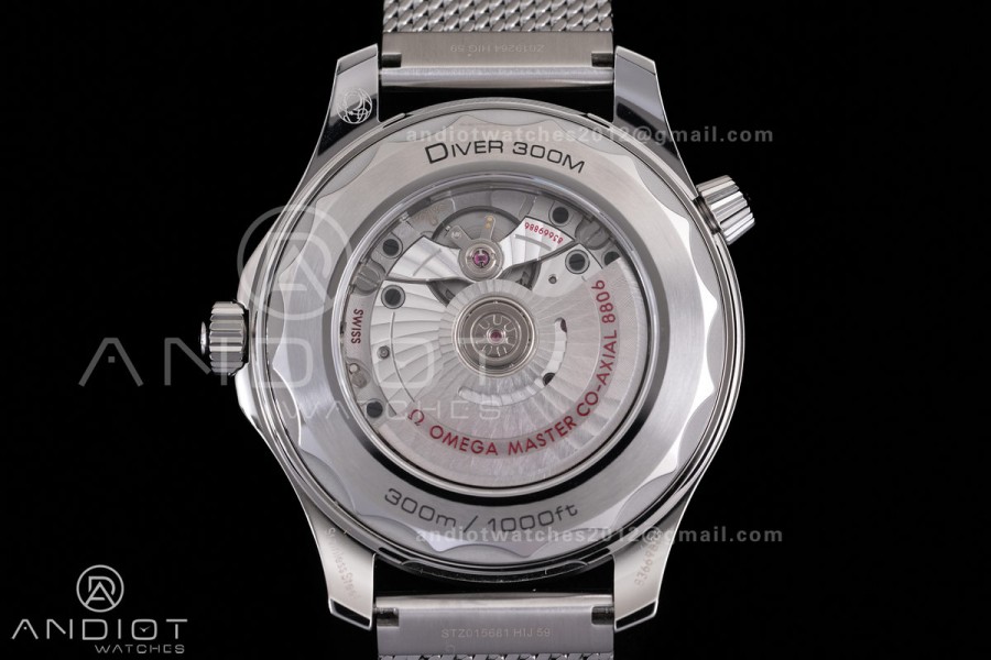 Seamaster Diver 42mm Titanium Bezel SS VSF Best Edition Gray Dial On SS Mesh Bracelet Super Clone 8806