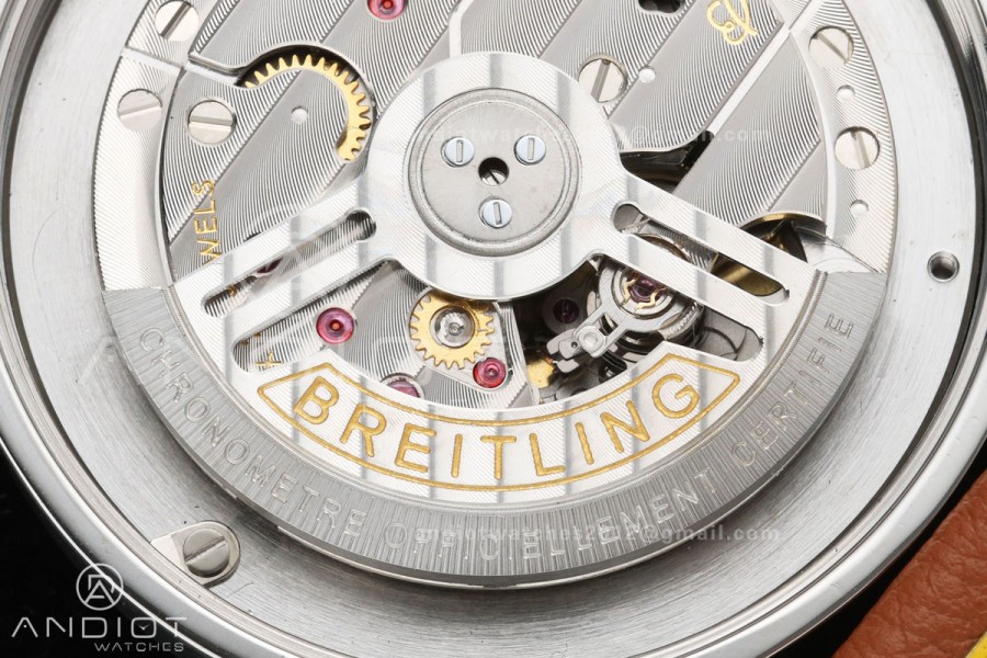 Top Time B31 BLF 1:1 Best Edition White Dial Orange Hand on Brown Leather Strap AB31