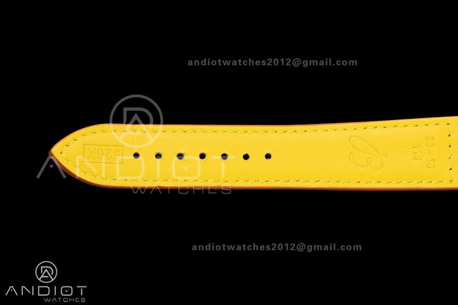 Top Time B31 BLF 1:1 Best Edition White Dial Orange Hand on Brown Leather Strap AB31