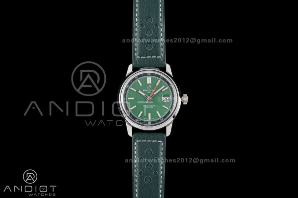 Top Time B31 BLF 1:1 Best Edition Green Dial Orange Hand on Green Leather Strap AB31