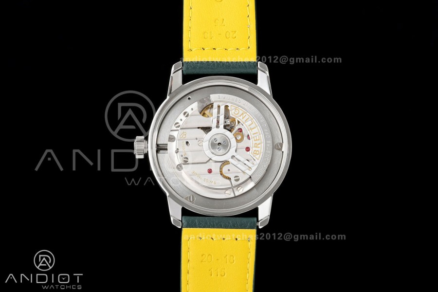 Top Time B31 BLF 1:1 Best Edition Green Dial Orange Hand on Green Leather Strap AB31