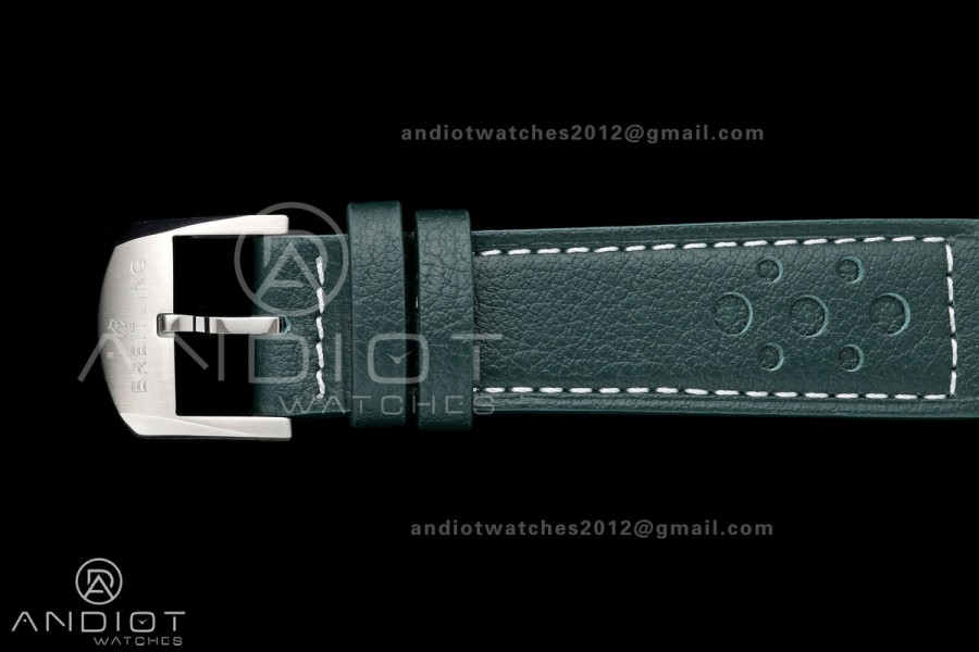 Top Time B31 BLF 1:1 Best Edition Green Dial Orange Hand on Green Leather Strap AB31