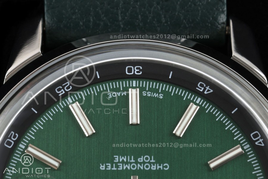 Top Time B31 BLF 1:1 Best Edition Green Dial Orange Hand on Green Leather Strap AB31