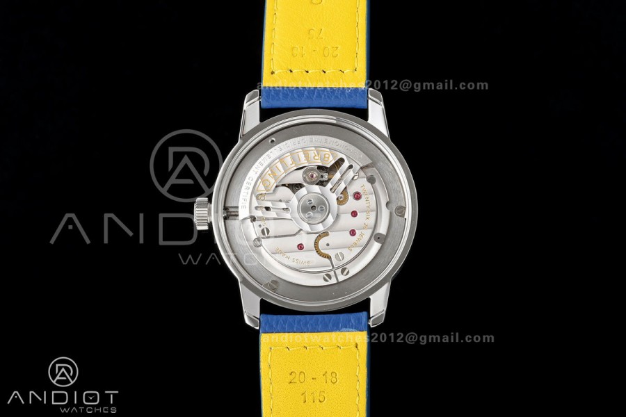 Top Time B31 BLF 1:1 Best Edition Blue Dial Orange Hand on Blue Leather Strap AB31