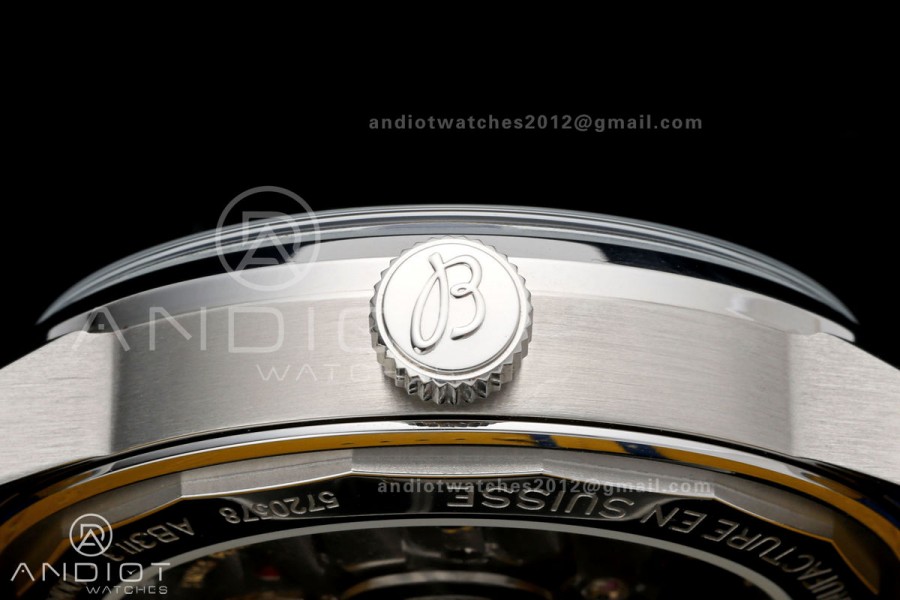 Top Time B31 BLF 1:1 Best Edition Blue Dial Yellow Hand on Blue Leather Strap AB31