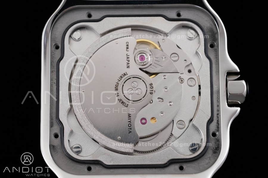 Santos de Cartier 40mm 2018 GF 1:1 Best Edition White Dial on on Rubber Strap MIYOTA 9019