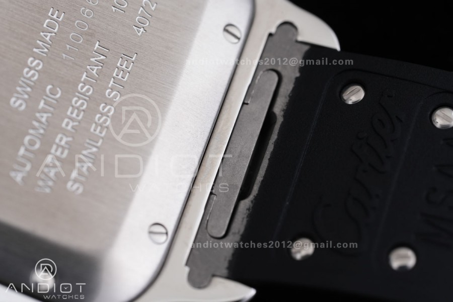 Santos de Cartier 40mm 2018 GF 1:1 Best Edition White Dial on on Rubber Strap MIYOTA 9019