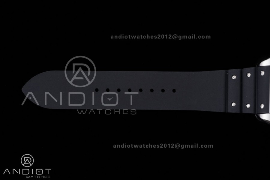 Santos de Cartier 40mm 2018 GF 1:1 Best Edition White Dial on on Rubber Strap MIYOTA 9019