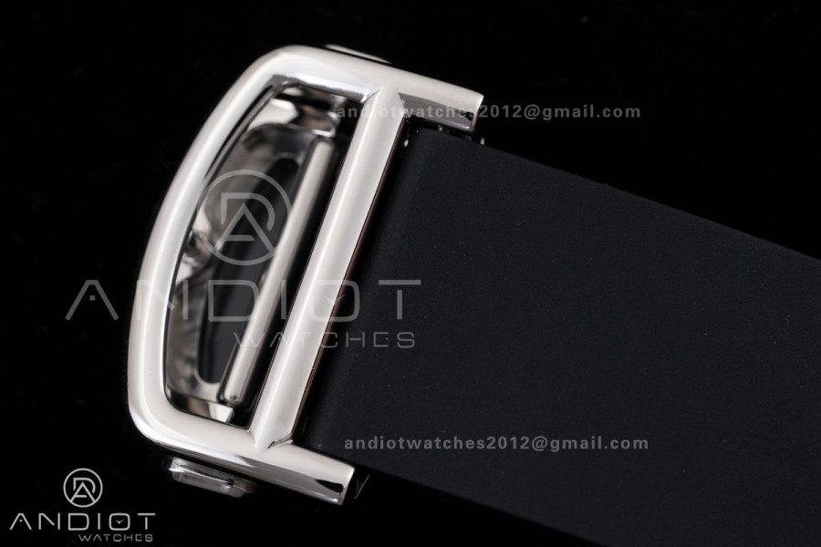 Santos de Cartier 40mm 2018 GF 1:1 Best Edition White Dial on on Rubber Strap MIYOTA 9019