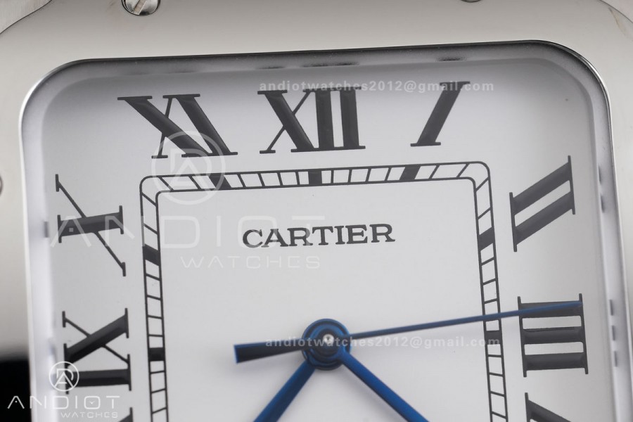 Santos de Cartier 40mm 2018 GF 1:1 Best Edition White Dial on on Rubber Strap MIYOTA 9019