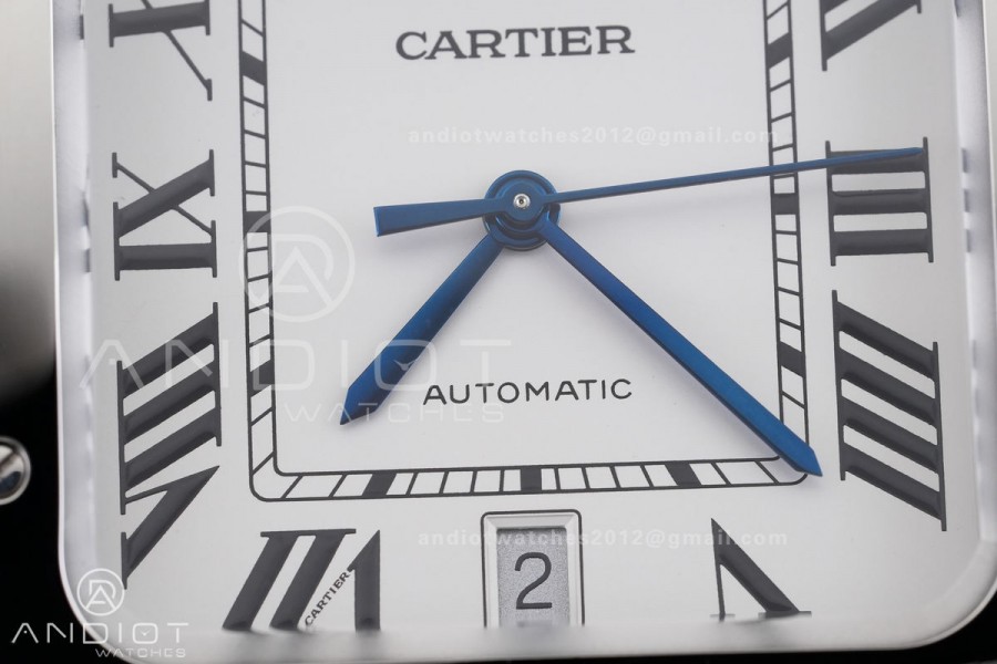 Santos de Cartier 40mm 2018 GF 1:1 Best Edition White Dial on on Rubber Strap MIYOTA 9019