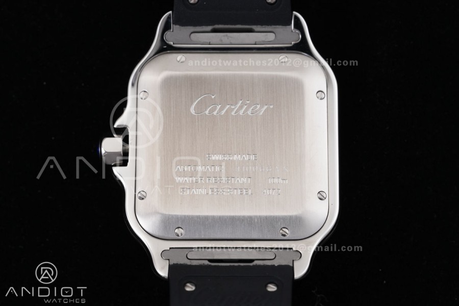 Santos de Cartier 40mm 2018 GF 1:1 Best Edition White Dial on on Rubber Strap MIYOTA 9019
