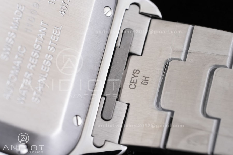 Santos de Cartier 40mm 2018 GF 1:1 Best Edition White Dial on SS SmartLinks Bracelet MIYOTA 9019 (Free Leather)