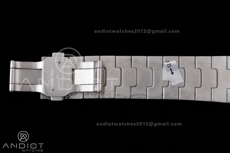 Santos de Cartier 40mm 2018 GF 1:1 Best Edition White Dial on SS SmartLinks Bracelet MIYOTA 9019 (Free Leather)