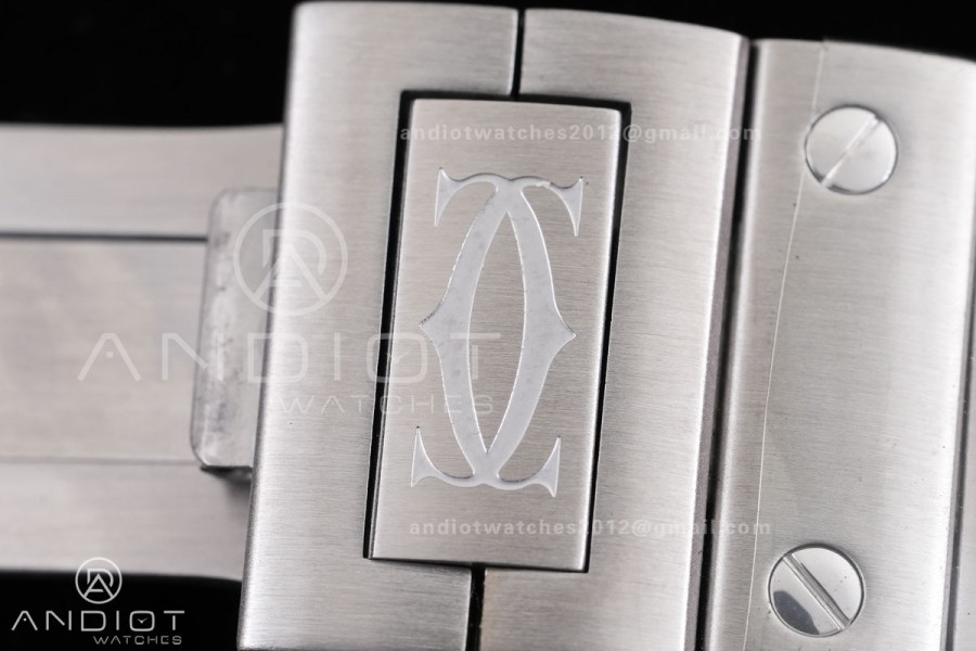 Santos de Cartier 40mm 2018 GF 1:1 Best Edition White Dial on SS SmartLinks Bracelet MIYOTA 9019 (Free Leather)