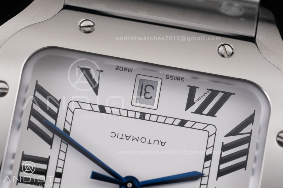 Santos de Cartier 40mm 2018 GF 1:1 Best Edition White Dial on SS SmartLinks Bracelet MIYOTA 9019 (Free Leather)