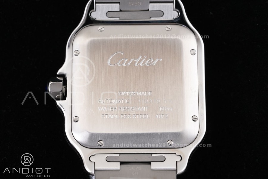 Santos de Cartier 40mm 2018 GF 1:1 Best Edition White Dial on SS SmartLinks Bracelet MIYOTA 9019 (Free Leather)