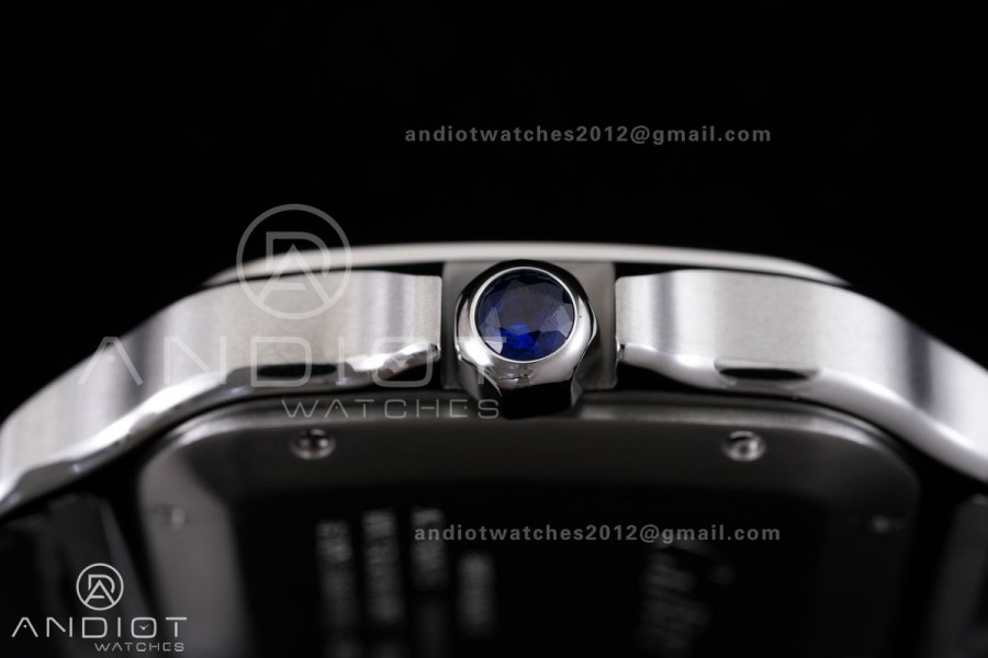 Santos de Cartier 40mm 2018 GF 1:1 Best Edition Blue Dial on SS SmartLinks Bracelet MIYOTA 9019 (Free Leather)