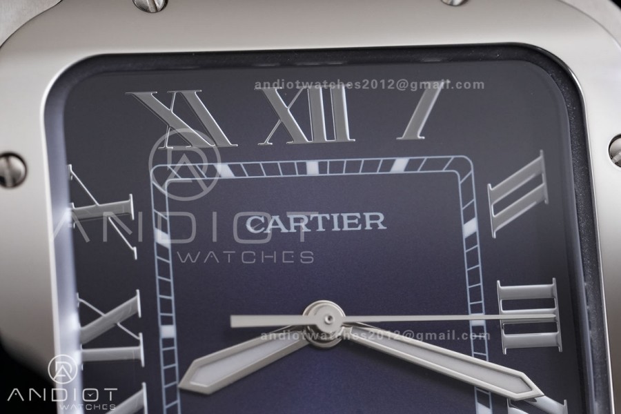 Santos de Cartier 40mm 2018 GF 1:1 Best Edition Blue Dial on SS SmartLinks Bracelet MIYOTA 9019 (Free Leather)