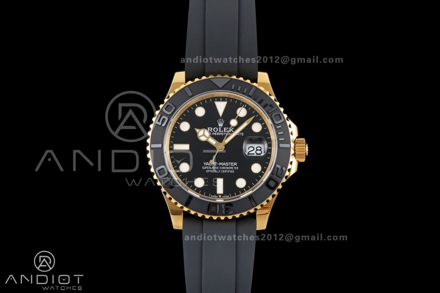 Yacht-Master 42mm YG 226658 GMF 1:1 Best Edition Black Dial on Oysterflex Strap JH3235 (Free Sprung)