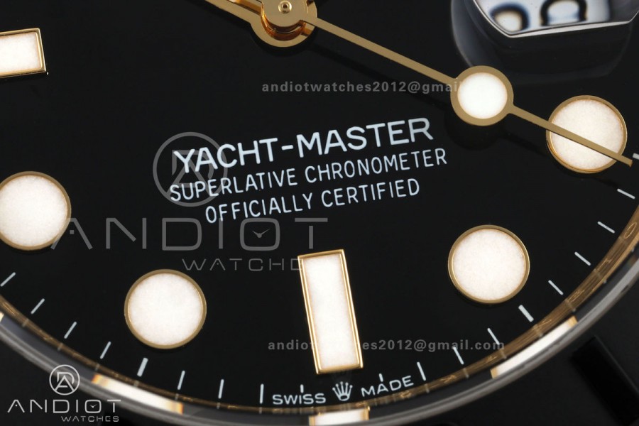 Yacht-Master 42mm YG 226658 GMF 1:1 Best Edition Black Dial on Oysterflex Strap JH3235 (Free Sprung)