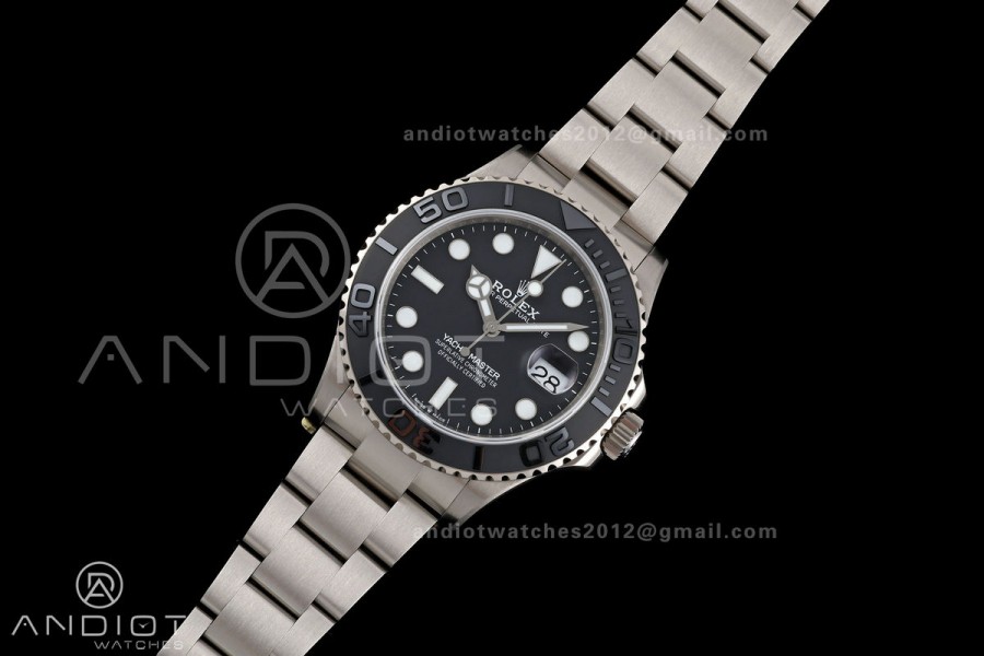 Yacht-Master 226627 Titanium GMF 1:1 Best Edition Black Dial on Titanium Bracelet JH3235 (Free Sprung)