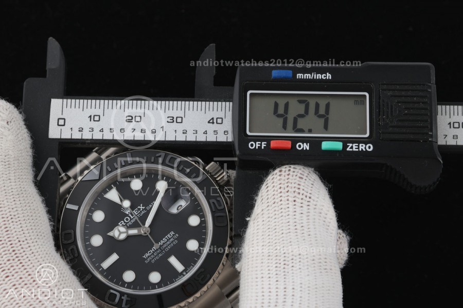 Yacht-Master 226627 Titanium GMF 1:1 Best Edition Black Dial on Titanium Bracelet JH3235 (Free Sprung)