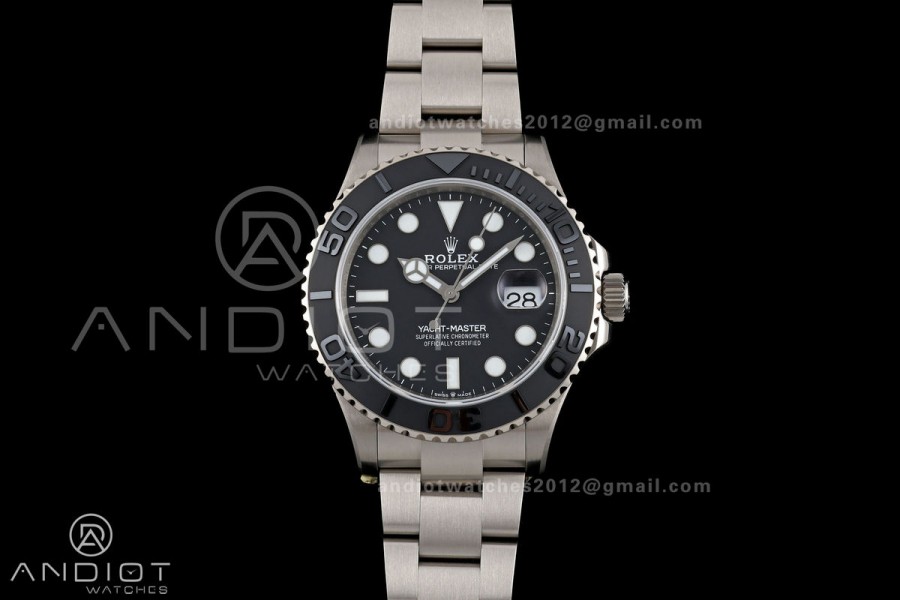 Yacht-Master 226627 Titanium GMF 1:1 Best Edition Black Dial on Titanium Bracelet JH3235 (Free Sprung)