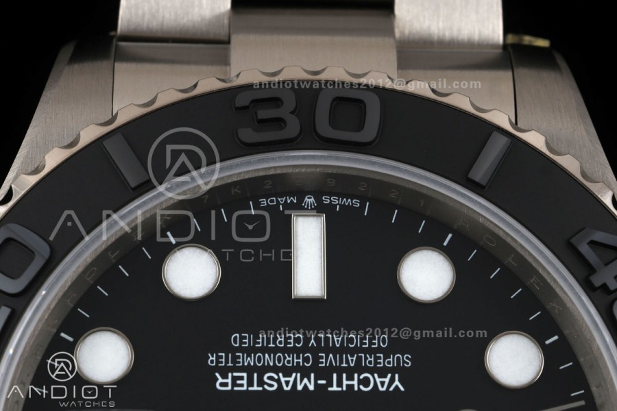 Yacht-Master 226627 Titanium GMF 1:1 Best Edition Black Dial on Titanium Bracelet JH3235 (Free Sprung)