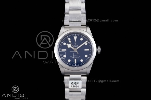 Black Bay 36 KRF 1:1 Best Edition Blue Dial on SS Bracelet A2824 V4
