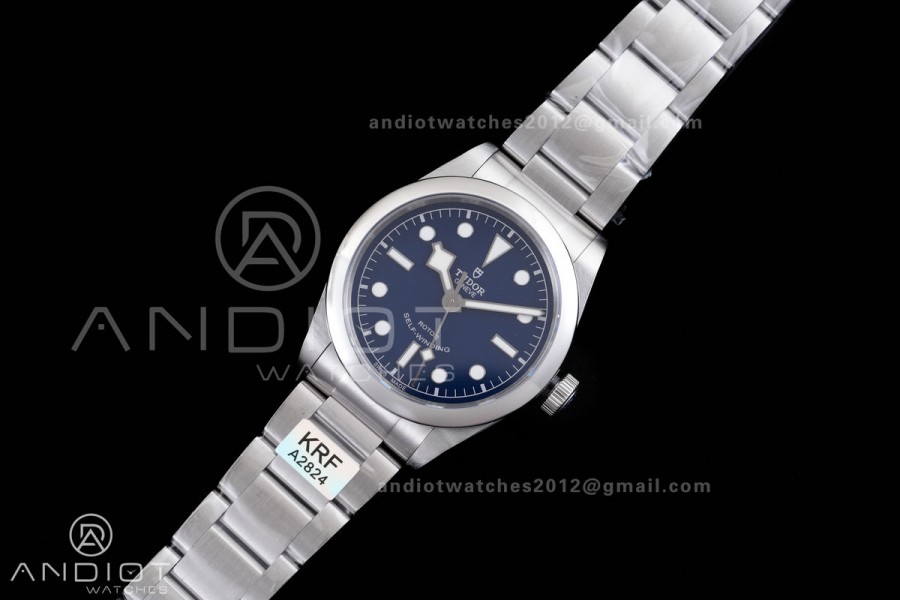Black Bay 36 KRF 1:1 Best Edition Blue Dial on SS Bracelet A2824 V4