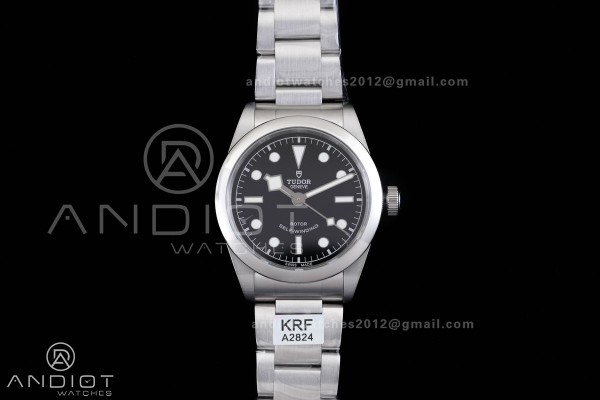 Black Bay 36 KRF 1:1 Best Edition Black Dial on SS Bracelet A2824 V4