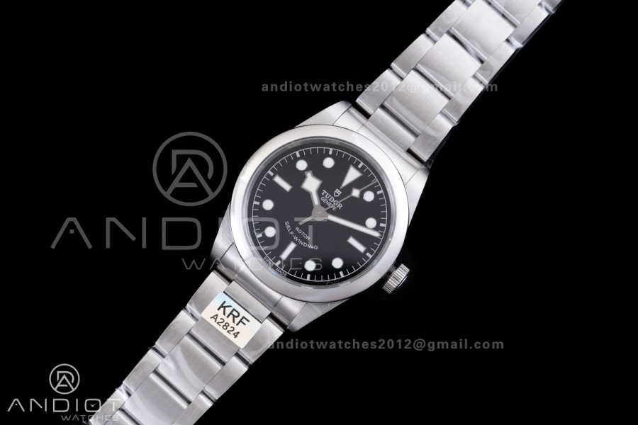 Black Bay 36 KRF 1:1 Best Edition Black Dial on SS Bracelet A2824 V4