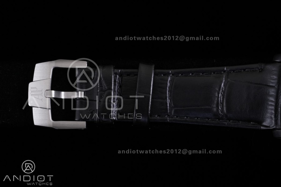 Code 11.59 Chrono 26393 SS APSF 1:1 Best Edition Gray/Black Dial on Black Leather Strap SA4401 Super Clone