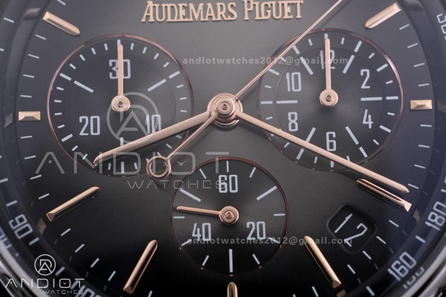 Code 11.59 Chrono 26393 SS APSF 1:1 Best Edition Gray/Black Dial on Black Leather Strap SA4401 Super Clone