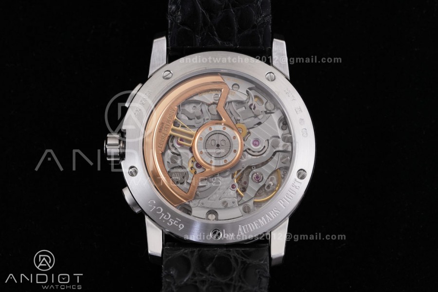 Code 11.59 Chrono 26393 SS APSF 1:1 Best Edition Gray/Black Dial on Black Leather Strap SA4401 Super Clone