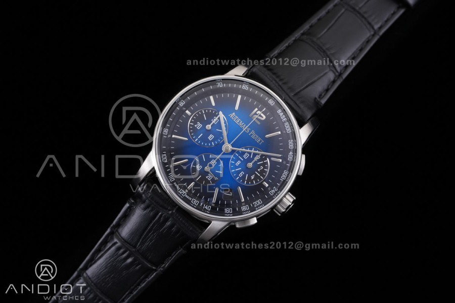 Code 11.59 Chrono 26393 SS APSF 1:1 Best Edition Blue/Black Dial on Black Nylon Strap SA4401 Super Clone