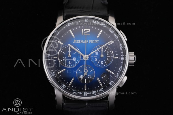 Code 11.59 Chrono 26393 SS APSF 1:1 Best Edition Blue/Black Dial on Black Nylon Strap SA4401 Super Clone